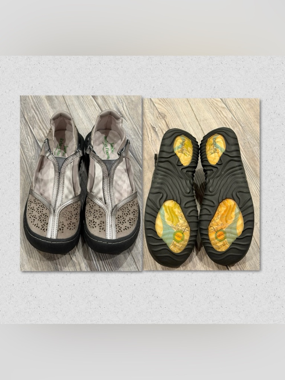 JAMBU Creek Leather Mary Jane Flats Relax Foam Insole All Terra Traction Outsole